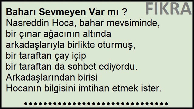 Baharı Sevmeyen Var mı ? - Bahardan Hoşnut Olmayan Var mı ?