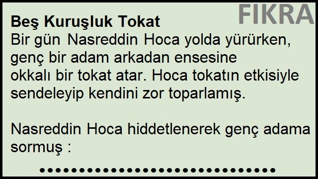 Beş Kuruşluk Tokat