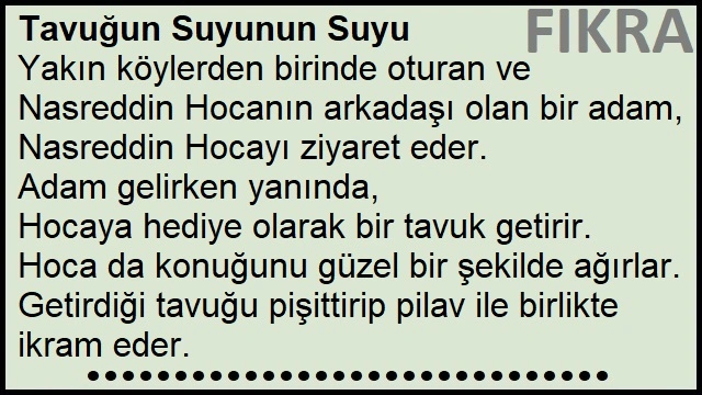 Tavuğun Suyunun Suyu