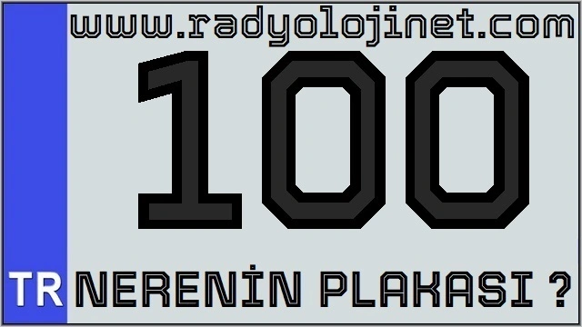 100 Nerenin Plakası ?