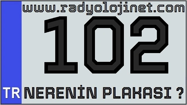 102 Nerenin Plakası ?