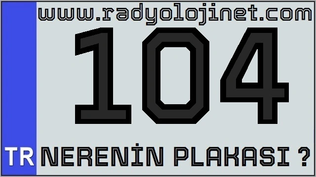 104 Nerenin Plakası ?