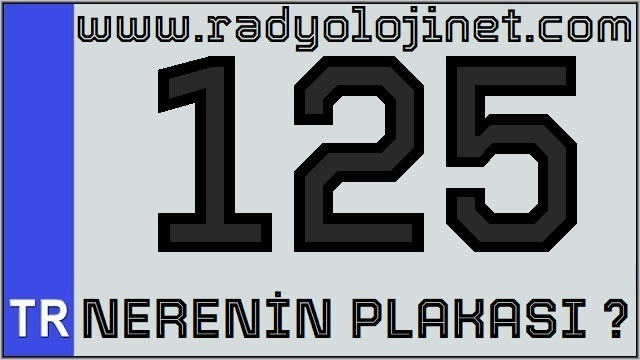 125 Nerenin Plakası ?