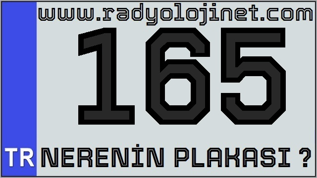 165 Nerenin Plakası ?