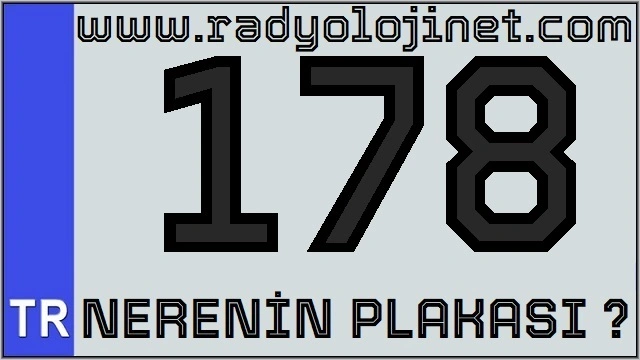 178 Nerenin Plakası ?