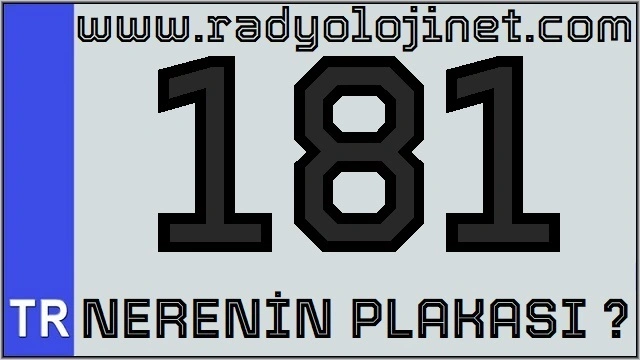 181 Nerenin Plakası ?