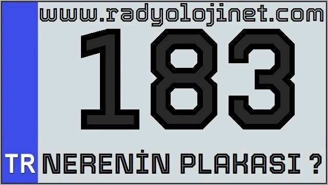 183 Nerenin Plakası ?