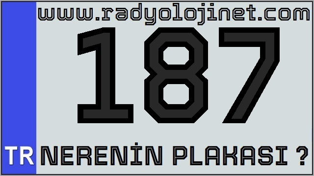 187 Nerenin Plakası ?