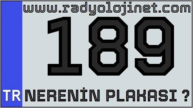 189 Nerenin Plakası ?