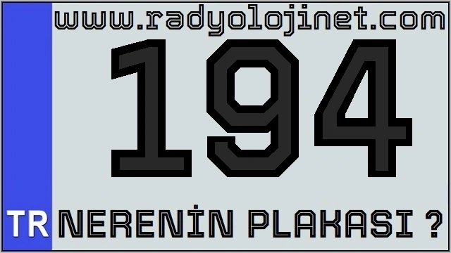 194 Nerenin Plakası ?