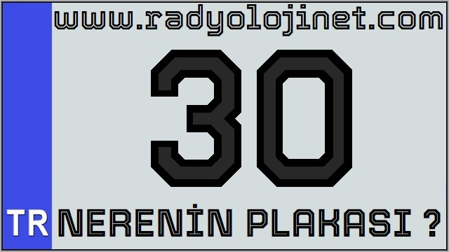 30 Nerenin Plakası ?