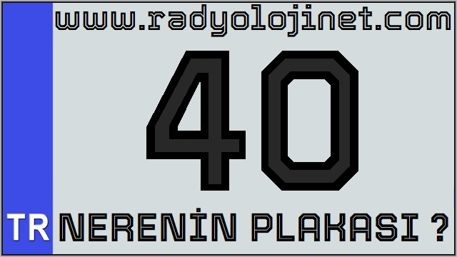 40 Nerenin Plakası ?