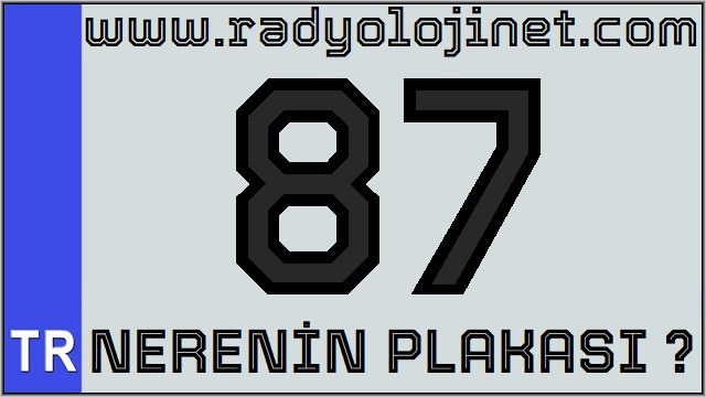 87 Nerenin Plakası ?