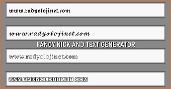 Fancy Nick and Text Generator